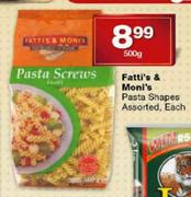 Fatti's & Moni's Pasta Shapes Assorted, Each-500g