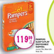 Pampers Sleep & Play Disposable Nappies-58's/68's/78's per pack