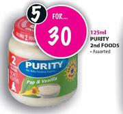 Purity 2nd Foods Assorted-5 x 125ml