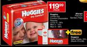Huggies Jumbo Dry Comfort Disposable Nappies-58's/78's/68's