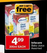 Infacare Baby Juice Assorted-200ml each