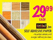 Contact Self Adhesive Paper-2m Each