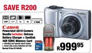 Canon Powershot A810 Camera Bundle Includes:Uniross Battery Charger + SanDisk 4GB SDHC Memory Card