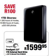Seagate FreeAgent 2.5" External Hard Drive-1TB