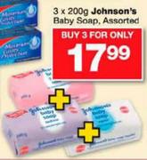 Johnson's Baby Soap Assorted-3x200g