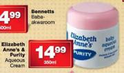 Elizabeth Anne's & Purity Aqueous Cream-350ml