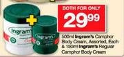 Inagram's Camphor Body Cream Assorted-500ml & Inagram's Regular Camphor Body Cream-150ml Each
