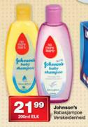 Johnson's Babasjampoe Verskeidenheid-200ml Elk