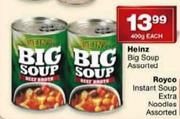 Heinz Big Soup Assorted-400g Each