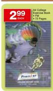 A4 College Exercise Book 72 Pages-Each