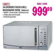 Defy Mirror Finish Grill Microwave Oven-34Ltr(DMO343)