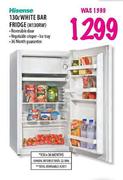 Hisense White Bar Fridge-130Ltr(H130RW)