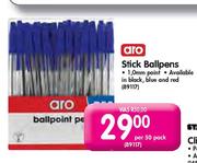 Aro Stick Ballpens-per 50 pack
