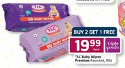 TLC Baby Wipes Premium Assorted-80's