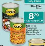 Koo Sweet & Spicy or Hot or Regular Vegetable Curry-420gm