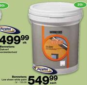 Bennetons Low Sheen White Paint-20 Ltr Each