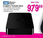 Western Digital Elements 1TB Hard Drive