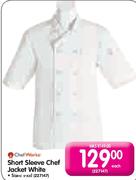 Chef Master Short Sleeve Chef Jacket White-S-XXL