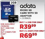 Adata Micro SD Card with SD Adaptor-8GB