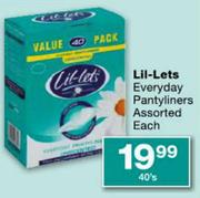 Lil-Lets Everyday Pantyliners-40's