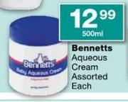 Bennetts Aqueous Cream-500ml