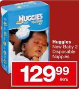Huggies New Baby 2 Disposable Nappies-66's