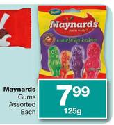 Maynards Gums Assorted-125g Each