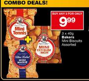 Bakers Mini Biscuits Assorted-3 x 40g 