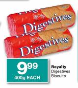 Royalty Digestives Biscuits-400g Each