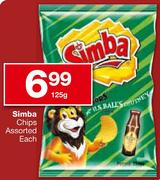 Simba Chips Assorted-125g Each 
