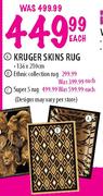 Kruger Skins Rug-136 x 210cm Each