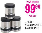 3 Piece Stainless Steel Canisterset