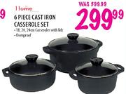 Home 6 Piece Cast Iron Casserole Set
