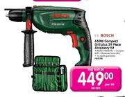 Bosch Compact Drill-650W Plus Accessary Kit-39 Piece-Per Kit