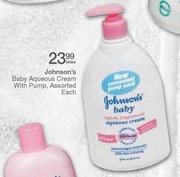 Johnson's Baby Aqueous Cream With Pump-500ml Each