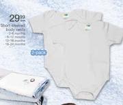 Short Sleeved Body Vests-(6-12)Months