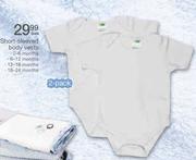Short Sleeved Body Vests-(0-6)Months