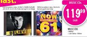 Music Cds (Now61/Justein Bieber-Believe) Each