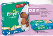 Pampers Active Baby Disposable Nappies Maxi Plus,62's Per Pack