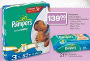 Pampers Active Baby Disposable Nappies Junior,58's Per Pack