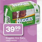 Huggies Aloe Babaveedoekies-2 x 64