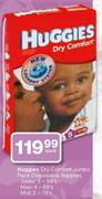 Huggies Dry Comfort Jumbo Pack Disposable Nappies Maxi 4-68's Per Pack