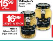 Maille Whole Grain/Dijon Mustard-210gm/215gm Each