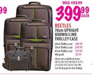 Beetles 70cm Upright Brown/Lime Trolley Case