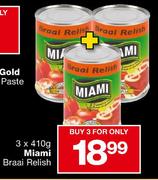 Miami Braai Relish-3 x 410g