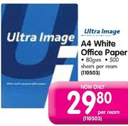 Ultra Image A4 White Office Paoer 80gsm-500 sheets per ream