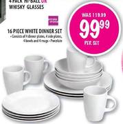 Simple Choice White Dinner Set-16 Piece Per Set