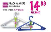 Simple Choice 5 Pack Hangers-Per Pack
