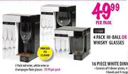 Always Home 4 Pack Red Wine,White Wine or Champagne Flute Glasses-Per Pack