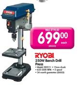 Ryobi 250W Bench Drill Press Each